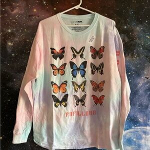 Fashion Nova Pink and Blue Long Sleeve Tees